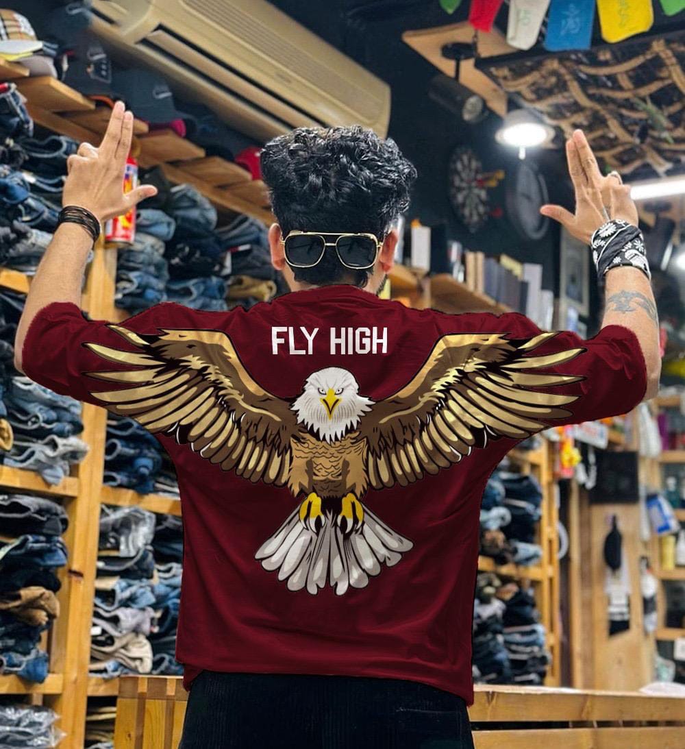 EAGLE PRINTED OVERSIZE T-SHIRT