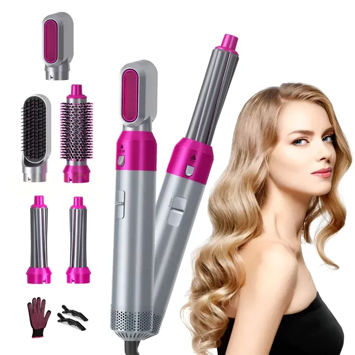 5 in 1 Hot Air Styler hair straightener,Dryer Comb Multifunctional Styling Tool for Curly Hair machine for Straightening