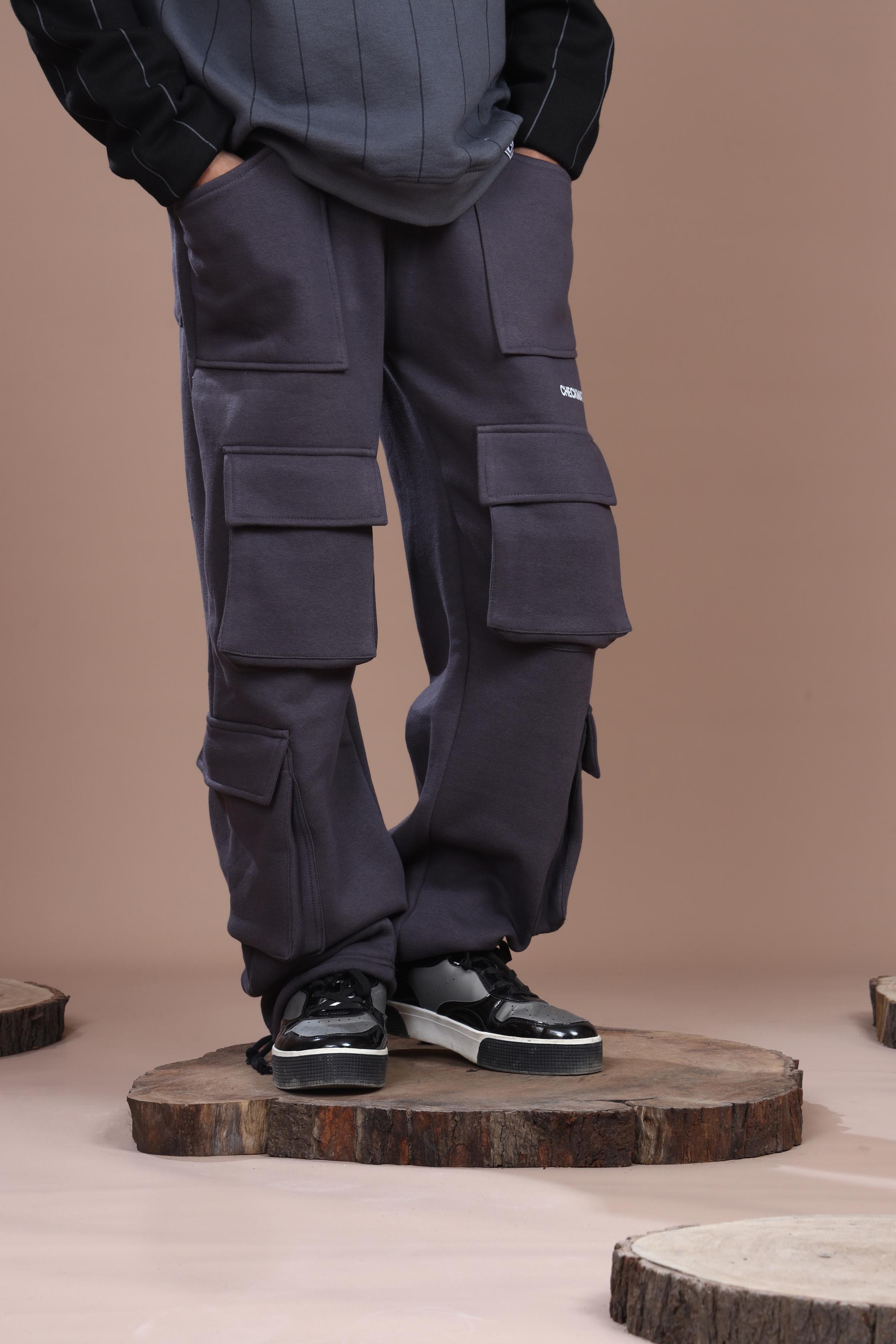 STEEL GRAY HEAVY WEIGHT CARGO TROUSER