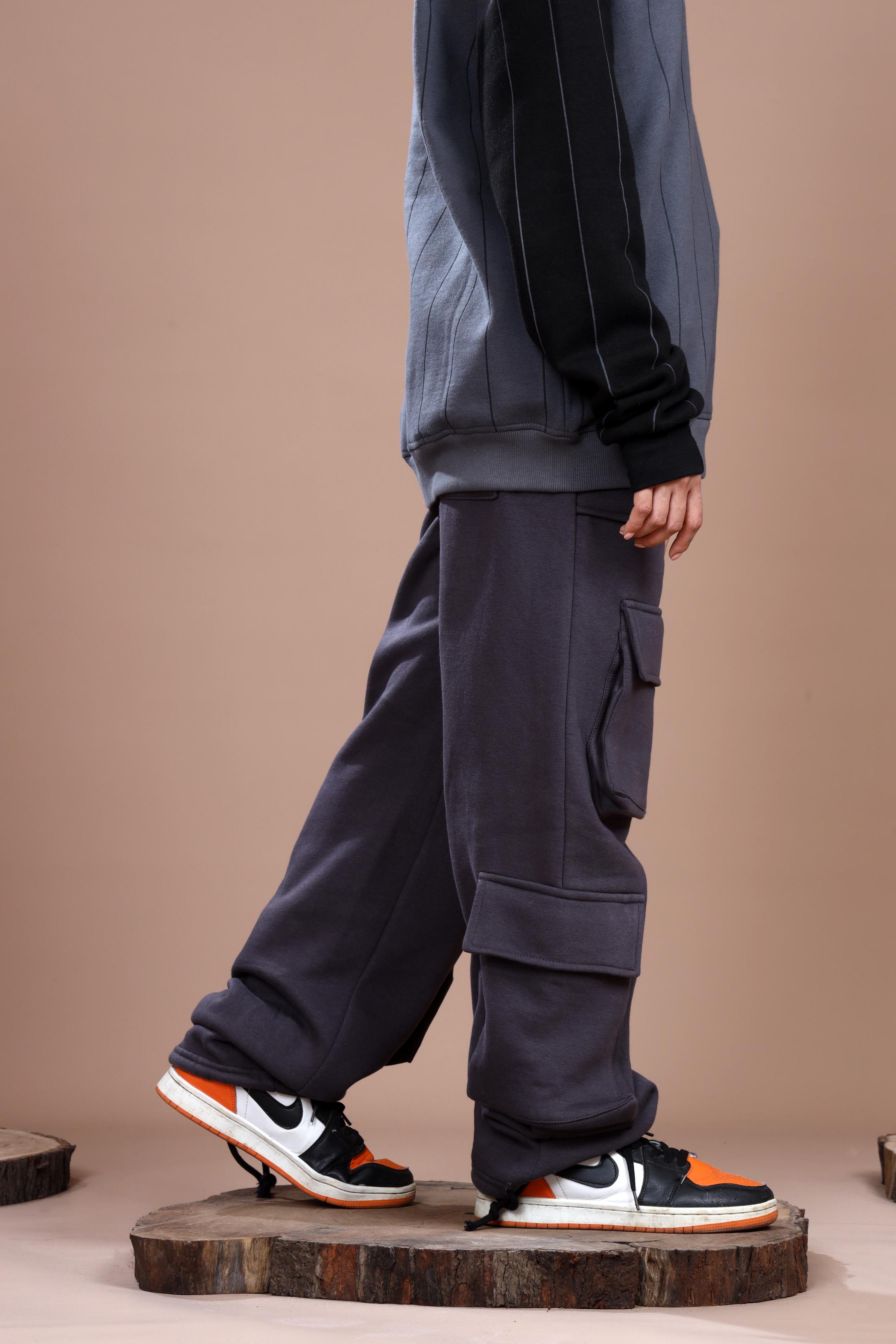 STEEL GRAY HEAVY WEIGHT CARGO TROUSER