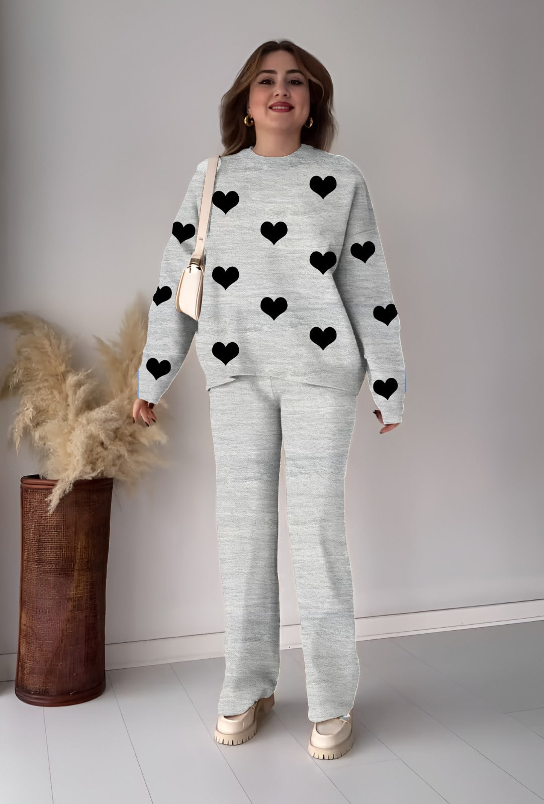 HEART PRINTED TRACK SUIT