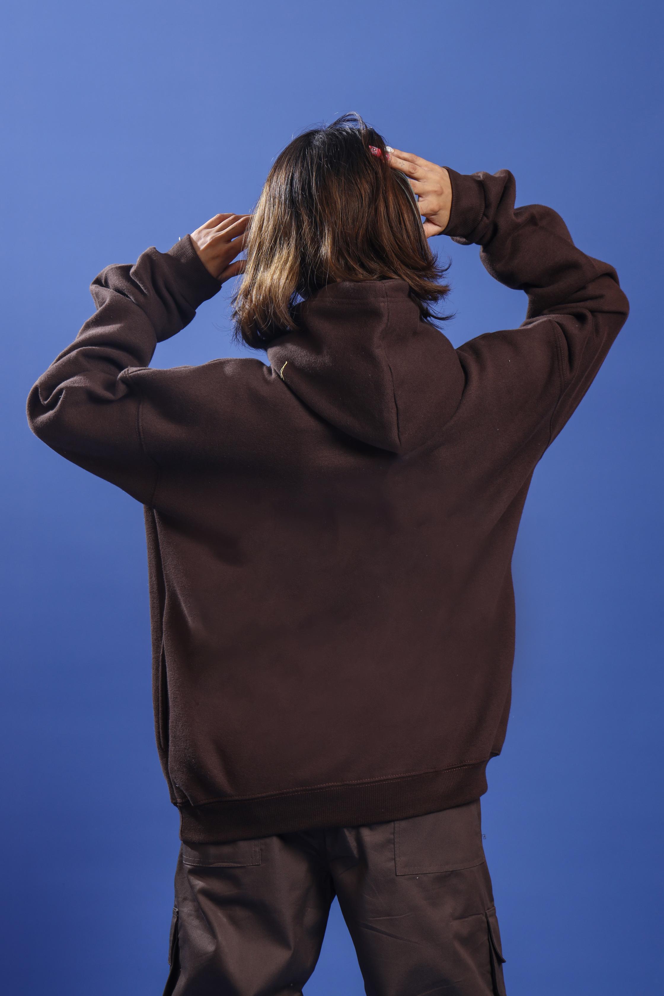 BROWN OVERSIZED HOODIE